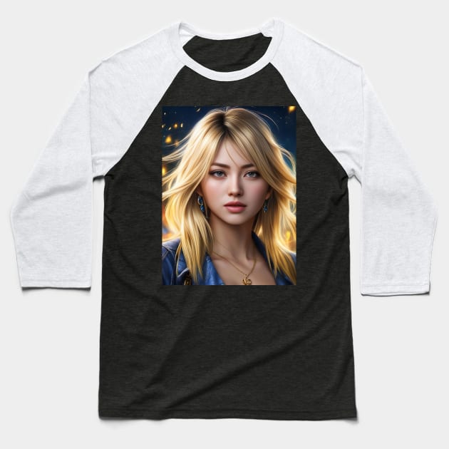 Lucy Heartfilia 7 Baseball T-Shirt by LCreArtion